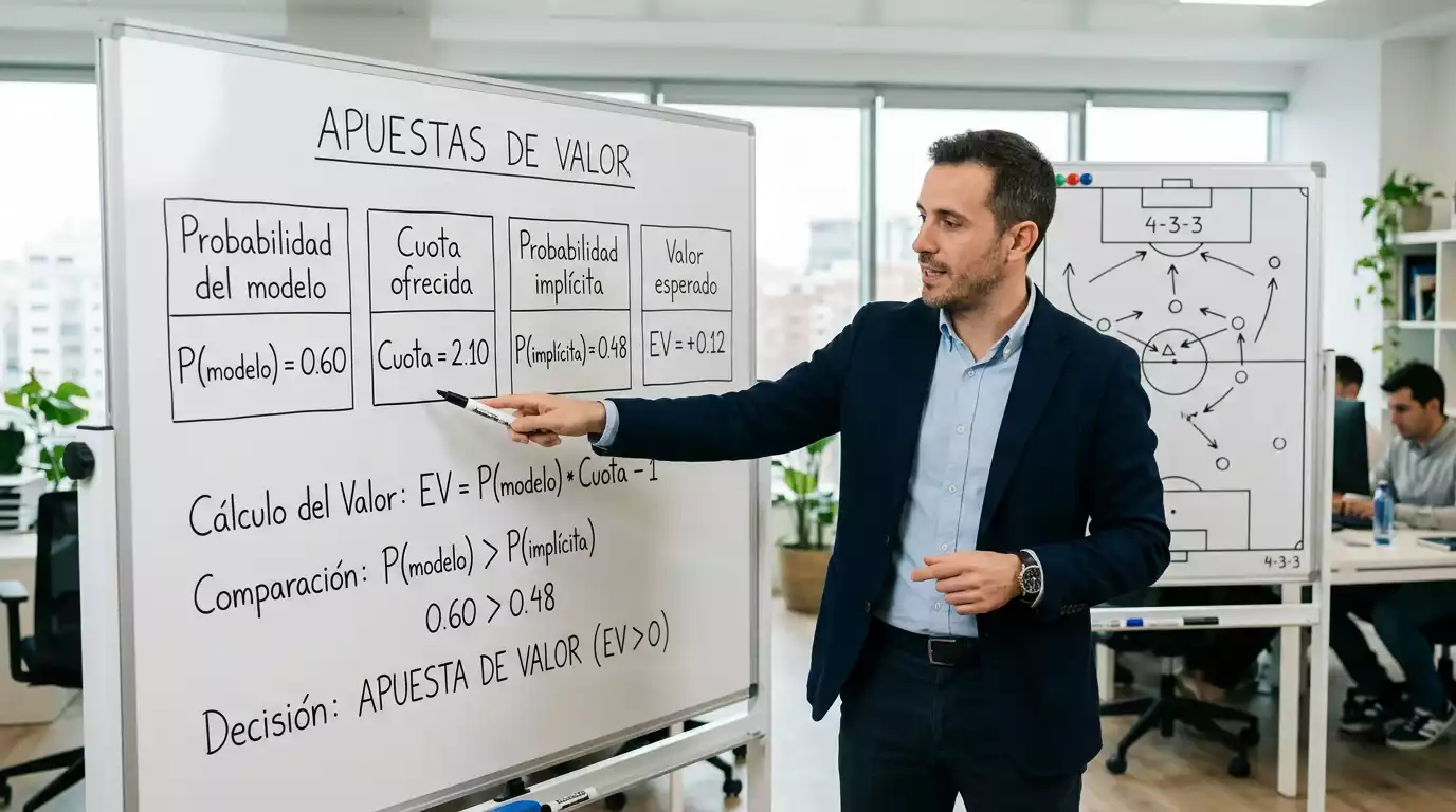 Apuestas de valor en fútbol: fórmula, cálculo y ejemplos reales
